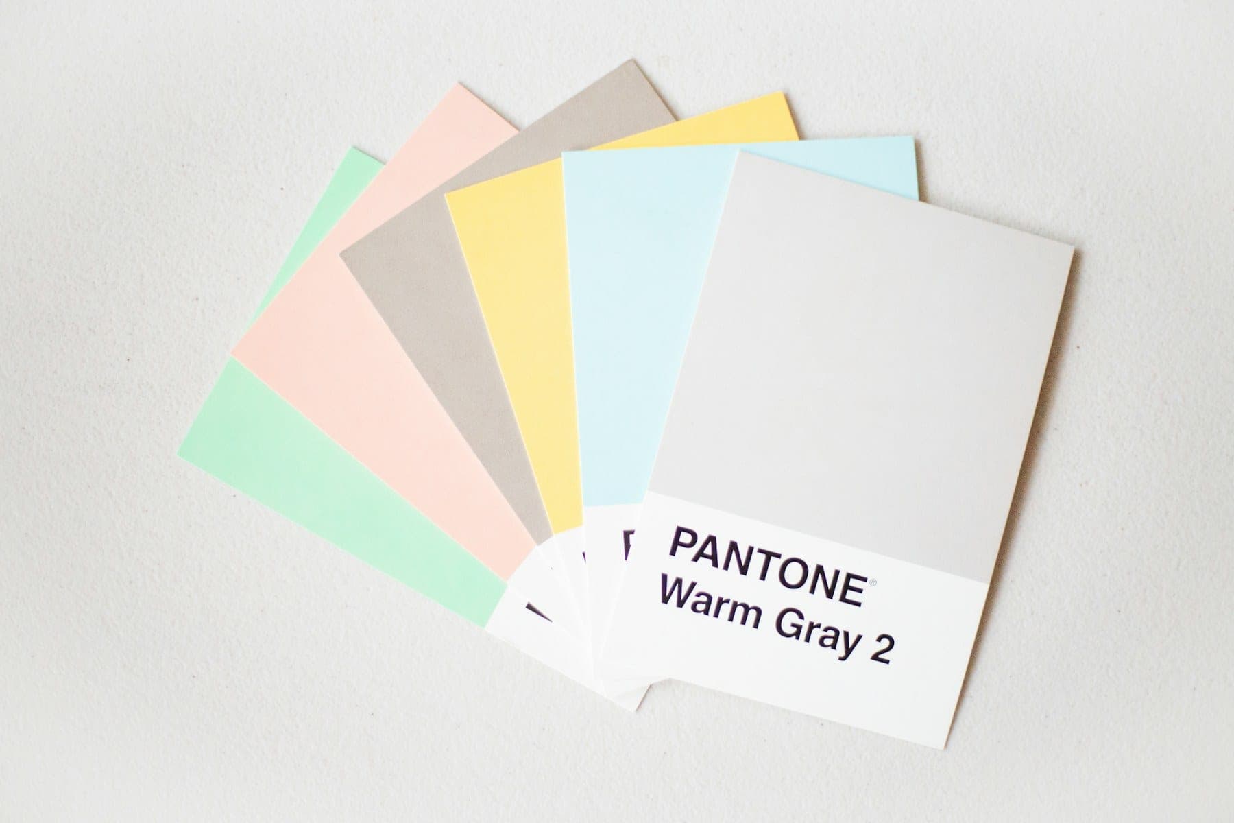 Leque de amostras de cores para construção de identidade visual
